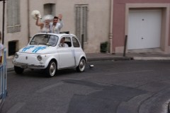 Mariage en Fiat 500 Blanche