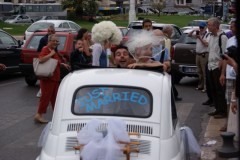 Mariage en Fiat 500 Blanche