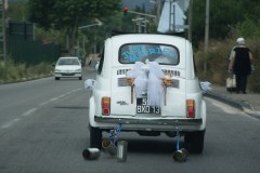 Mariage en Fiat 500 Blanche