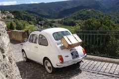 Mariage en Fiat 500 Blanche