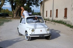 Mariage en Fiat 500 Blanche