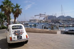 Mariage en Fiat 500 Blanche