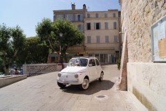Mariage en Fiat 500 Blanche