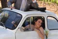 Mariage en Fiat 500 Blanche
