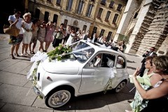 Mariage en Fiat 500 Blanche