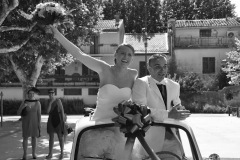 Mariage en Fiat 500 Blanche