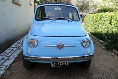 Mariage en Fiat 500 Bleue