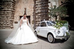 Mariage Fiat 500 Blanche