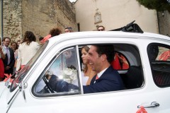 Mariage en Fiat 500 Blanche