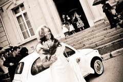 Mariage en Fiat 500 Blanche