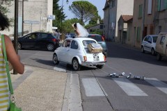 Mariage en Fiat 500 Blanche