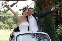 Mariage en Fiat 500 Blanche