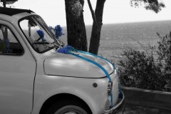 Mariage en Fiat 500 Blanche