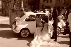 Mariage en Fiat 500 Blanche