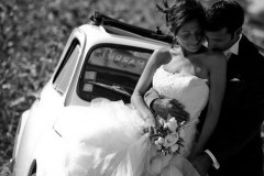 Mariage en Fiat 500 Blanche