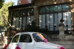 Mariage en Fiat 500 Blanche