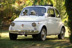 Mariage en Fiat 500 Blanche