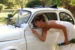 Mariage en Fiat 500 Blanche