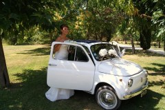 Mariage en Fiat 500 Blanche