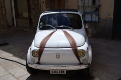 Mariage en Fiat 500 Blanche