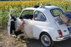 Mariage en Fiat 500 Blanche